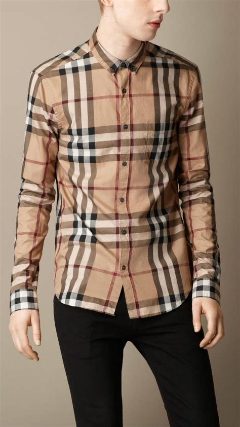 fake burberry long sleeve shirts|men's burberry button down shirt.